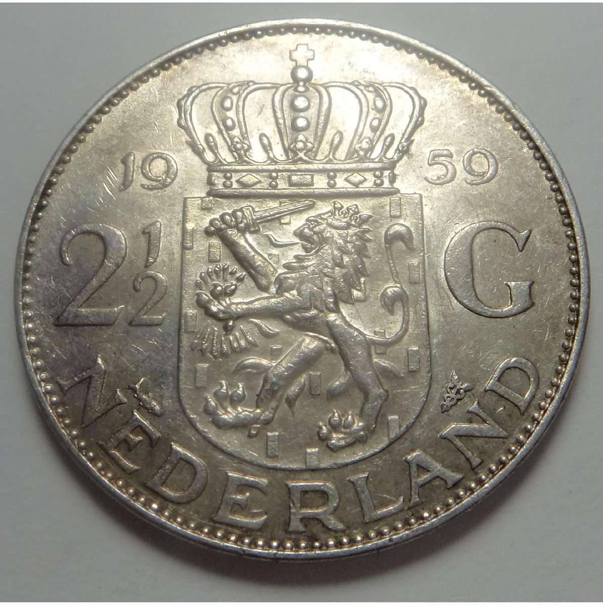 Netherlands, Silver 2½ Gulden of 1959