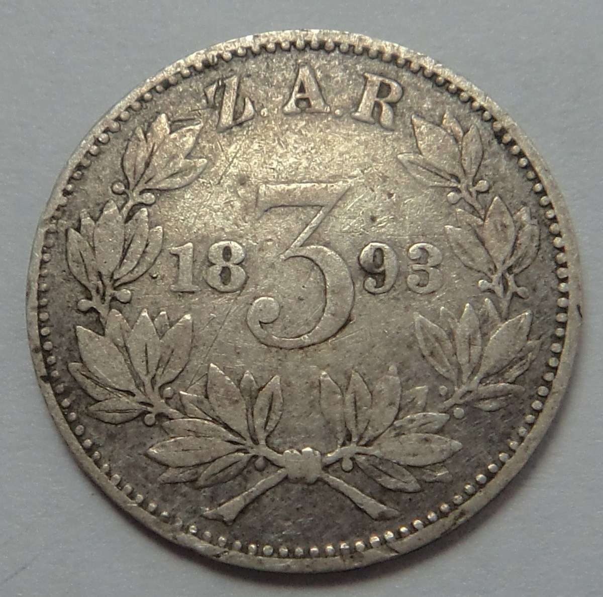 Paul Kruger ZAR Three Pence (3d) of 1893