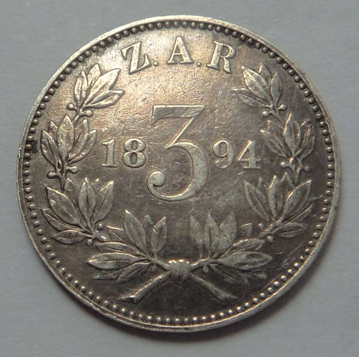 Paul Kruger ZAR Three Pence (3d) of 1894