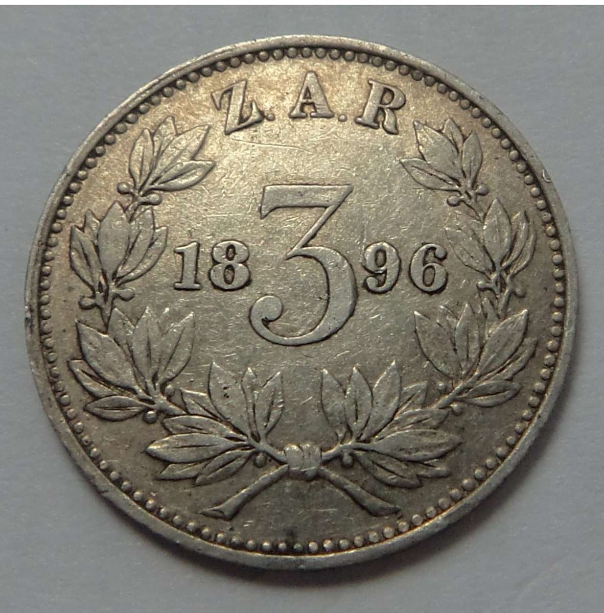 Paul Kruger ZAR Three Pence (3d) of 1896