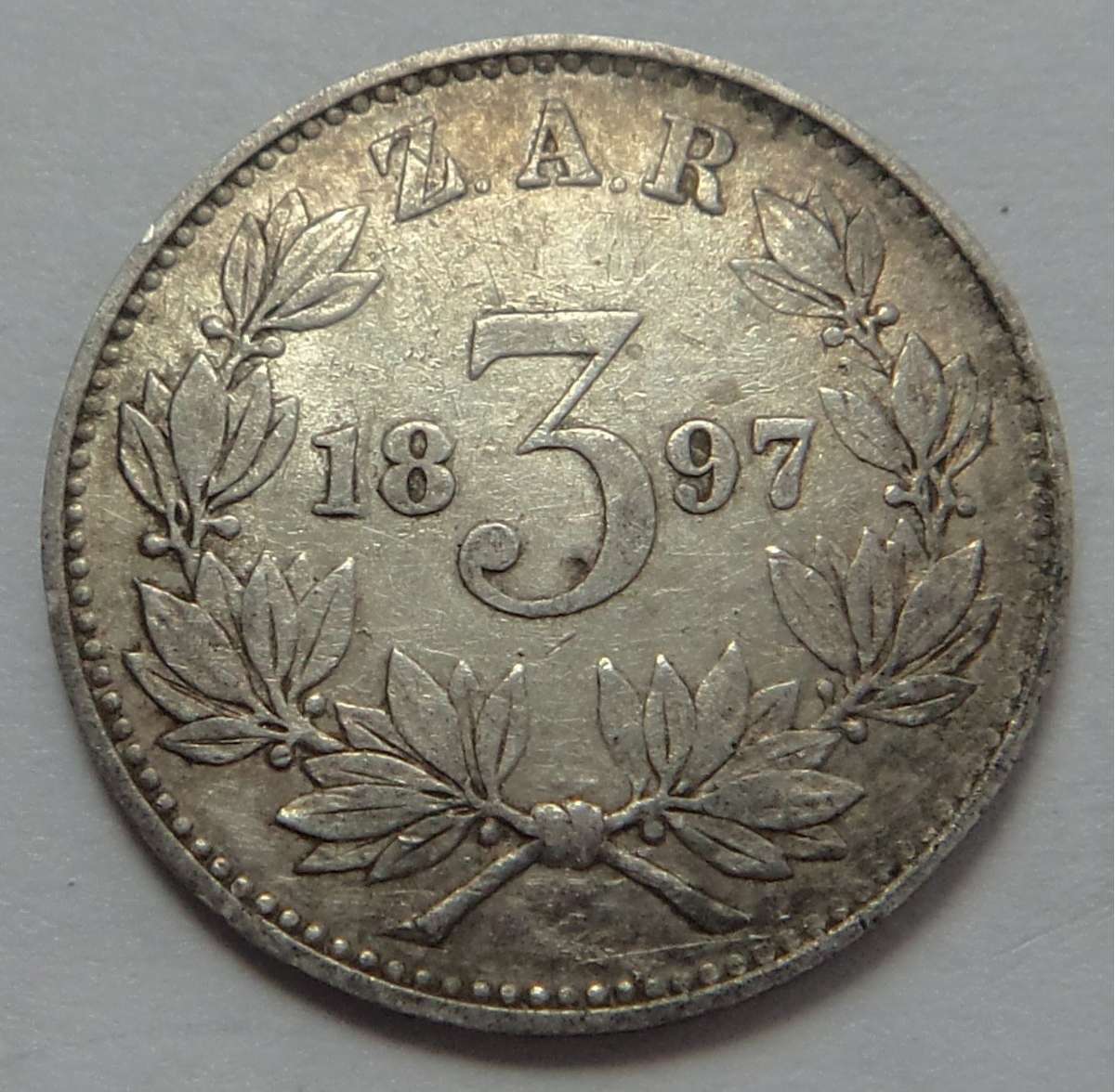 Paul Kruger ZAR Three Pence (3d) of 1897