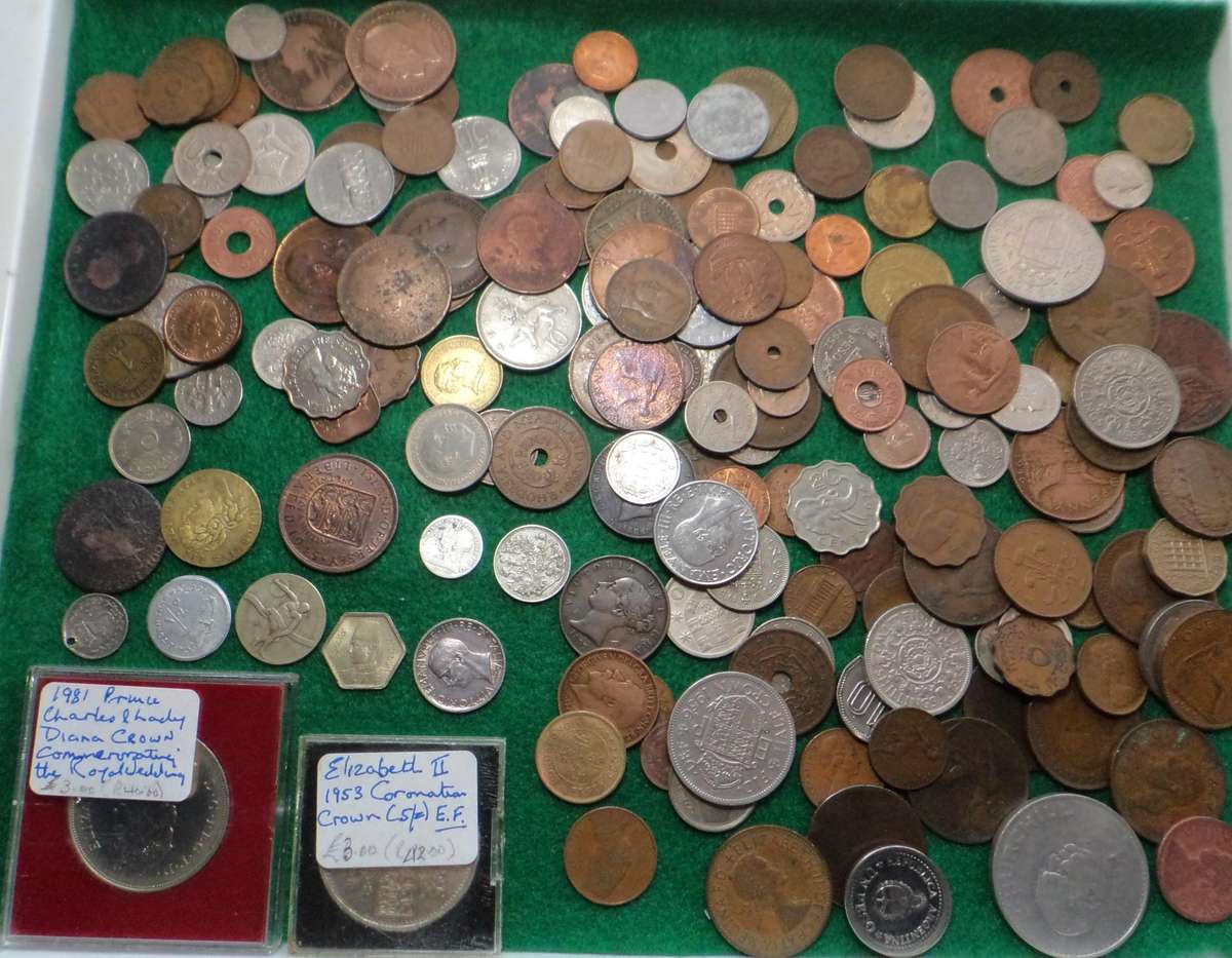 World Bulk Lot of Silver, Nickel & Copper Coins