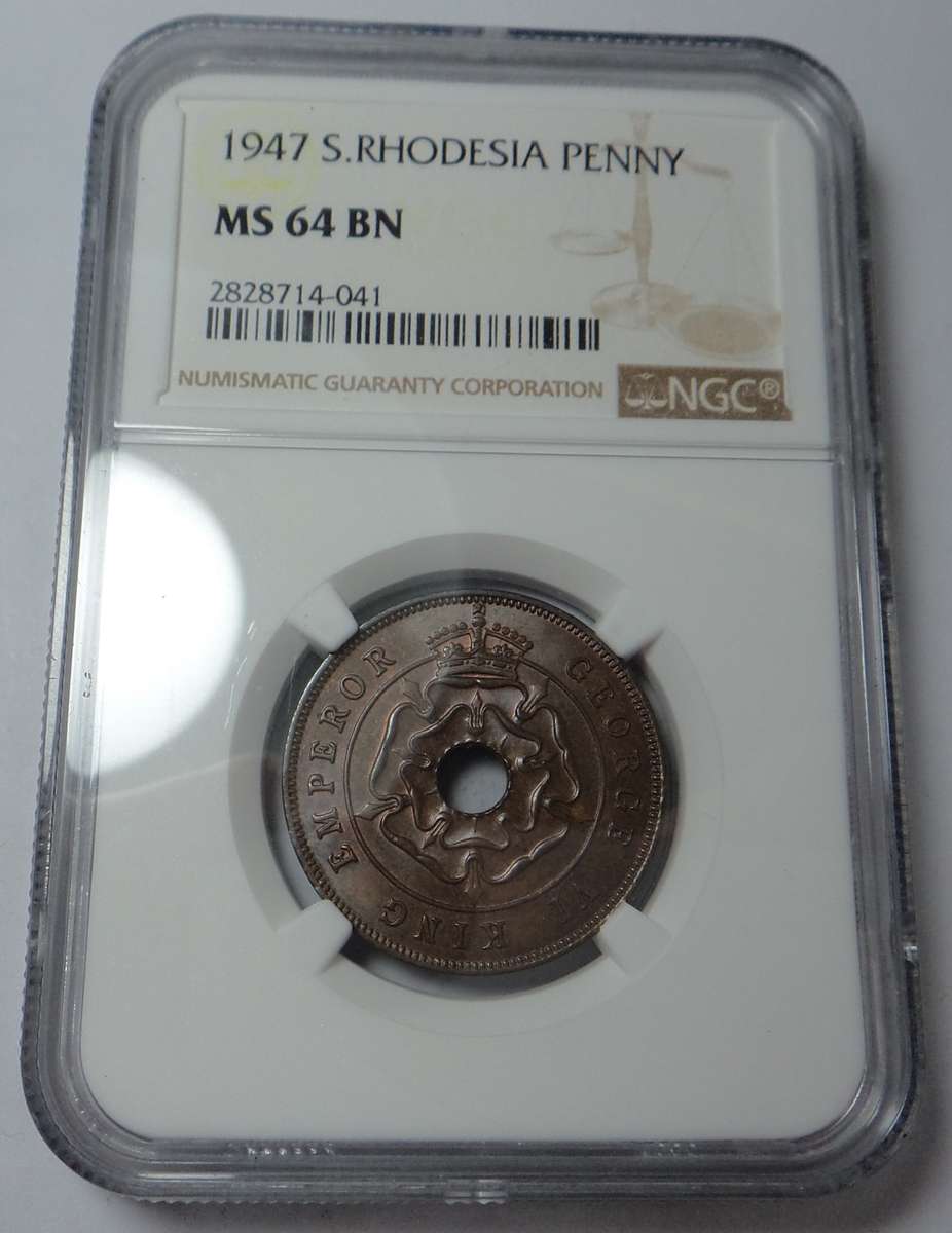 Southern Rhodesia: Penny 1947: NGC MS 64 BN