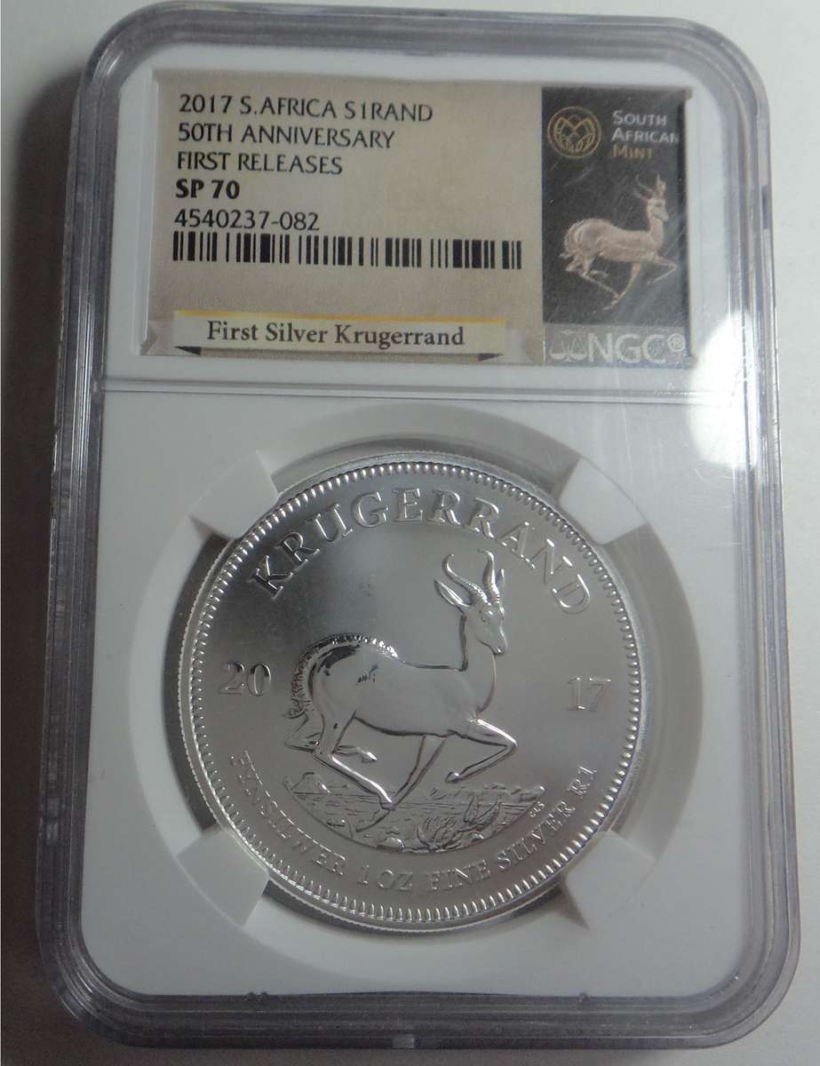 RSA: Silver 1-OZ Krugerrand 2017: NGC SP70 First Releases