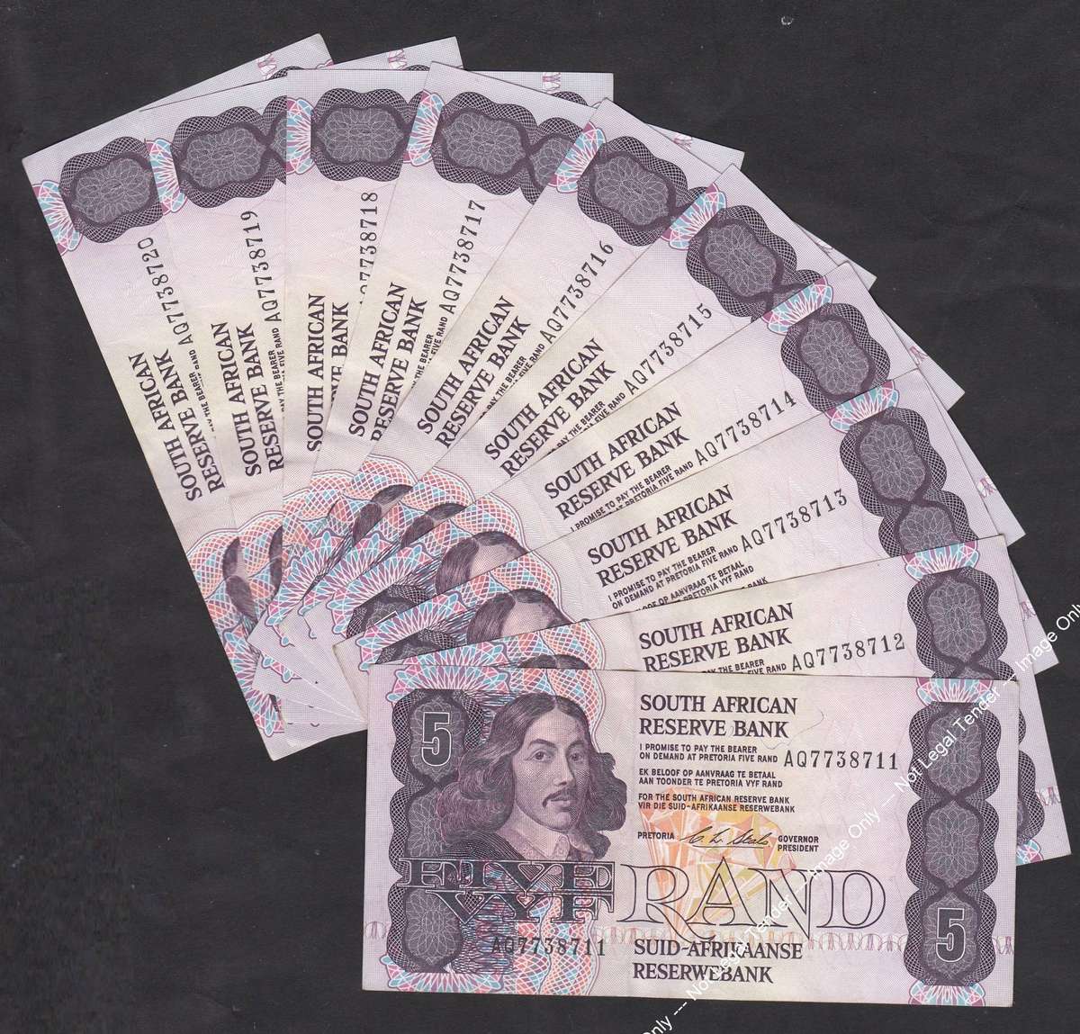 Last of the Van Riebeeck series: 10 x R5s in Sequential Order