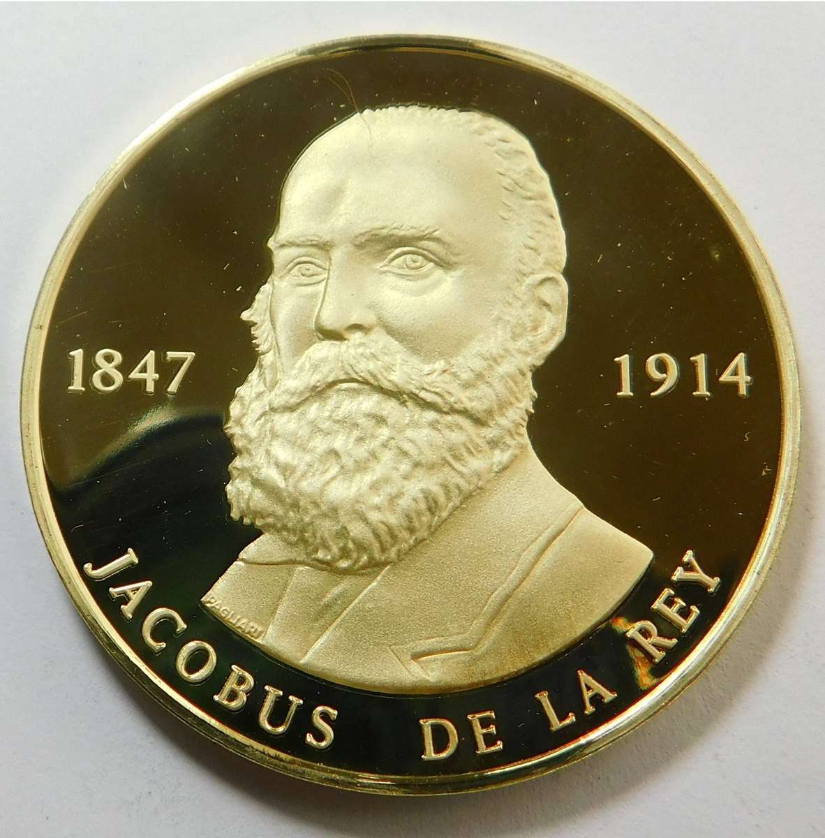 18ct Gold: Boer War General Jacobus de la Rey (1847-1914)