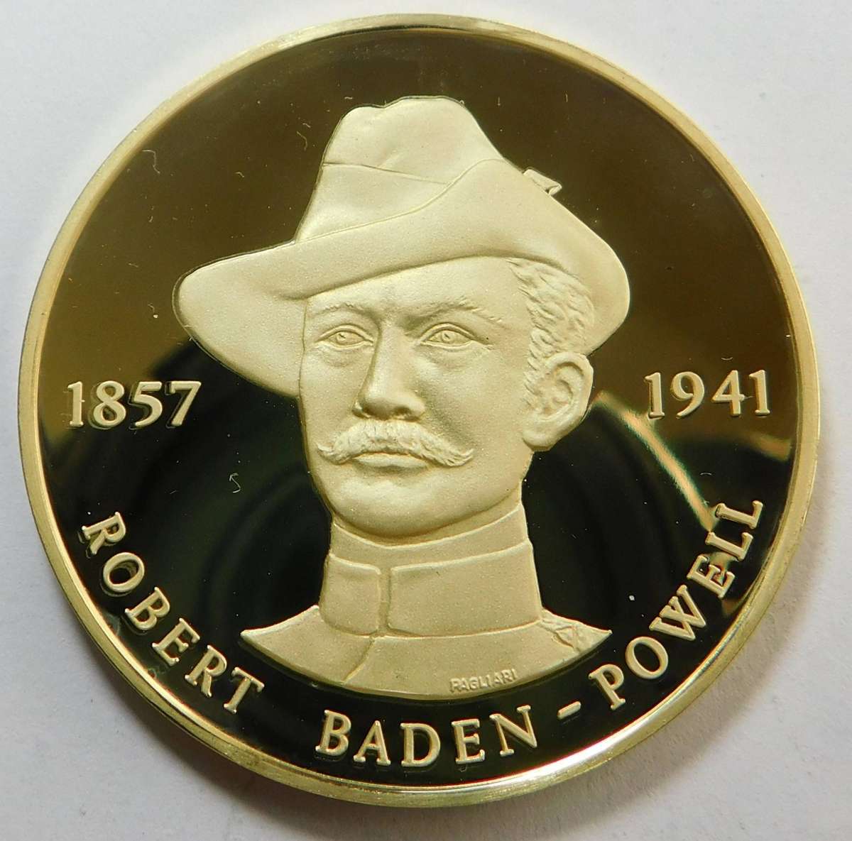 18ct Gold: Boer War General Robert-Baden Powell (1857-1941)