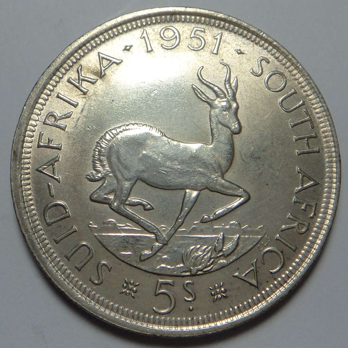 Union of South Africa Crown (5/-) 1951