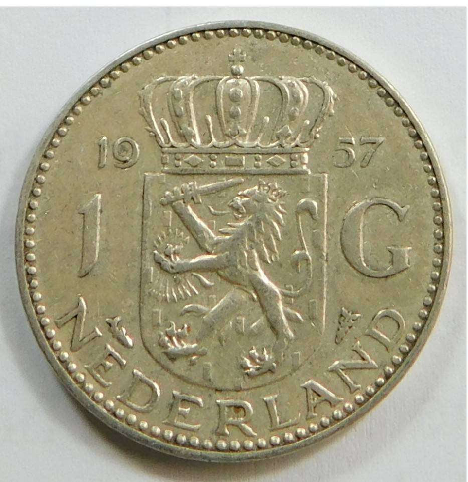 Netherlands Silver Gulden 1957