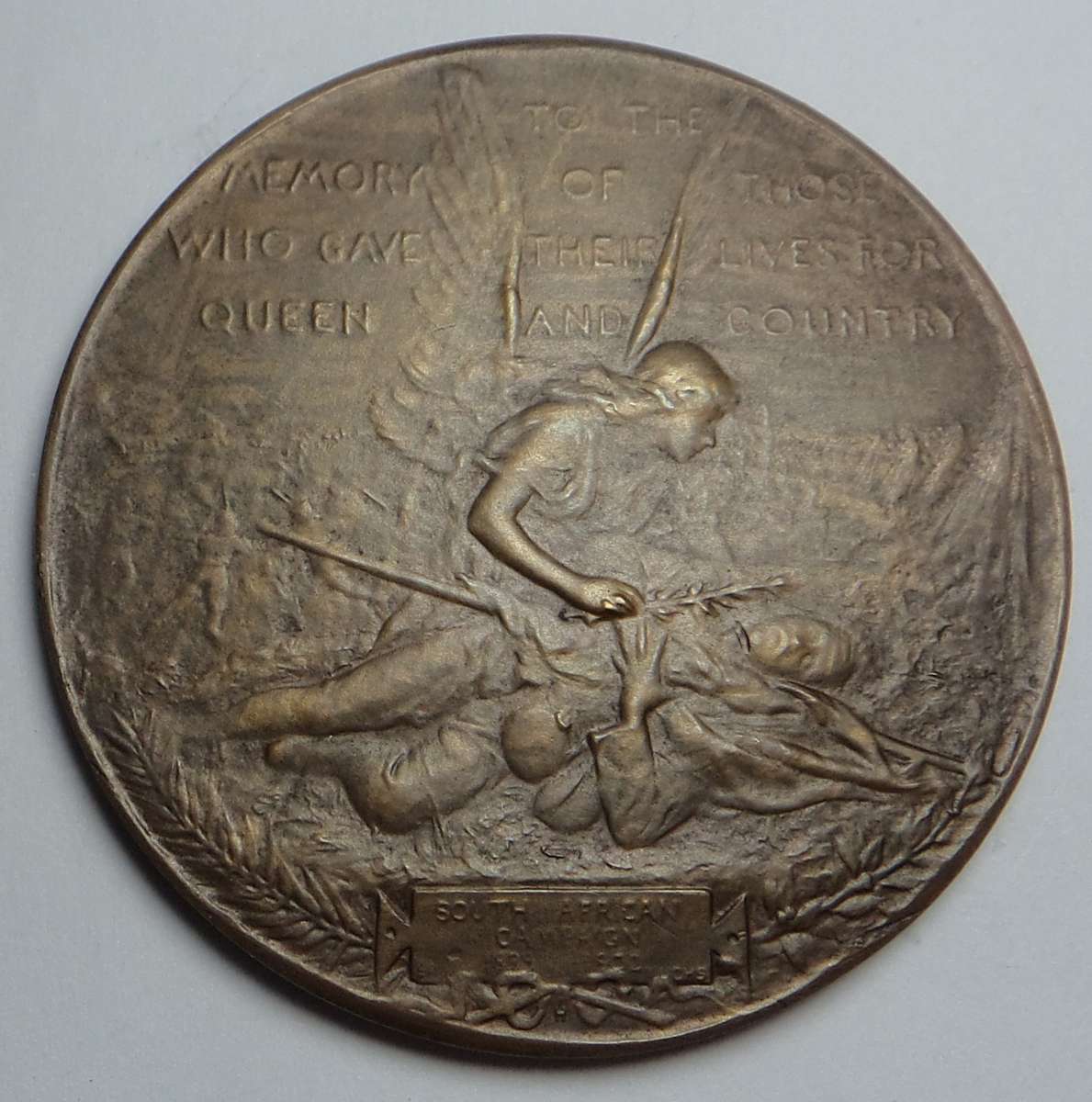 Boer War: PAX "Queen and Country" 1900 (Laidlaw # 0006a) 52.5 mm