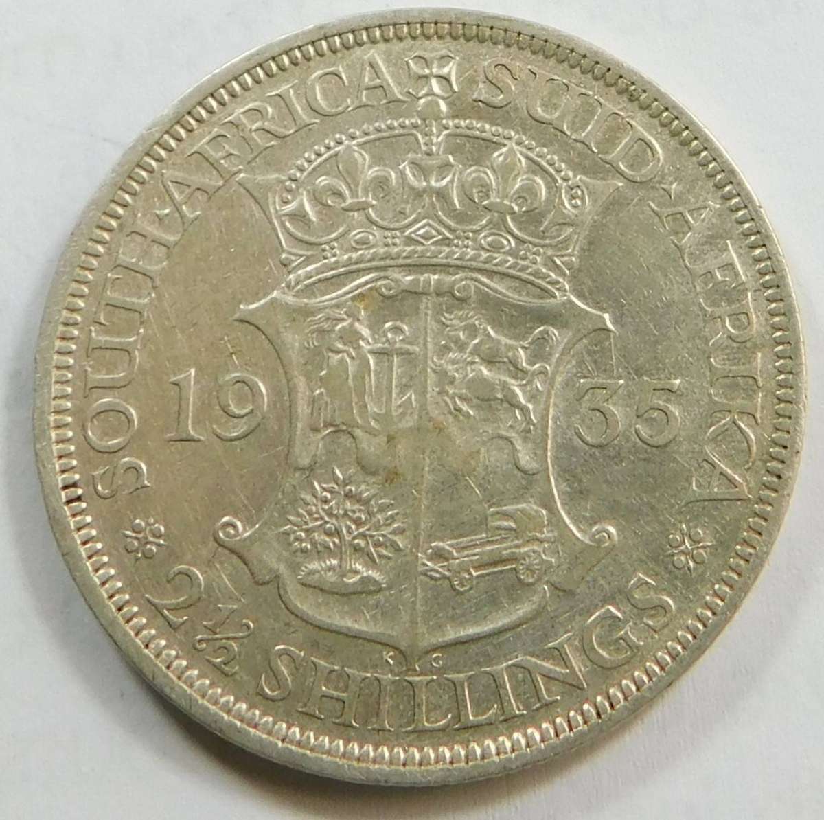 Union of SA: Silver Half Crown 1935