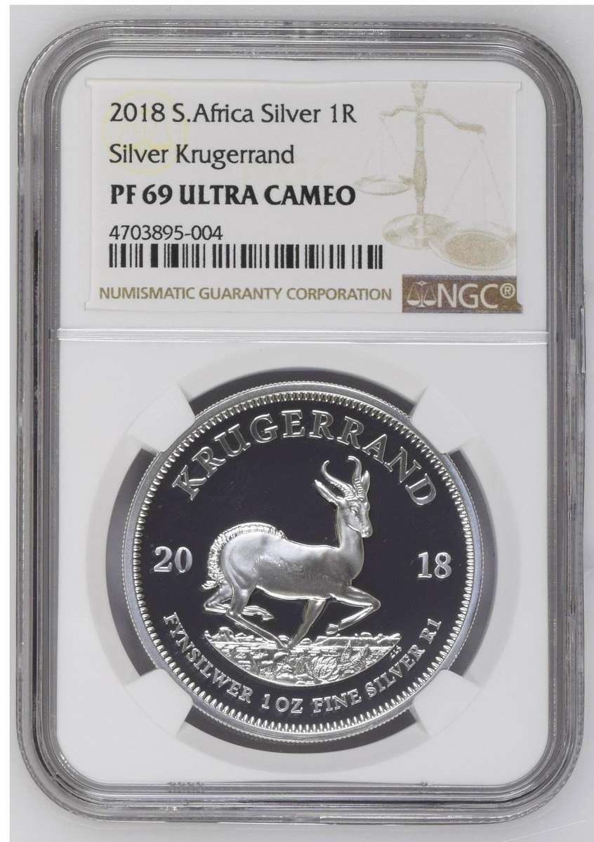 2018 Silver Krugerrand NGC PF69 Ultra Cameo