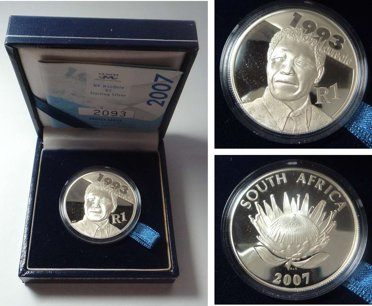 RSA Silver Proof R1 of 2007 (Nelson Mandela)