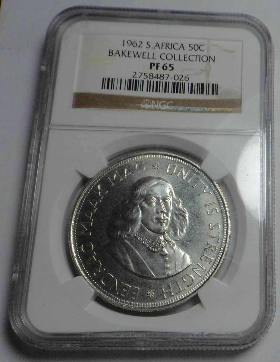 1962 SA Crown (50c) NGC graded PF65