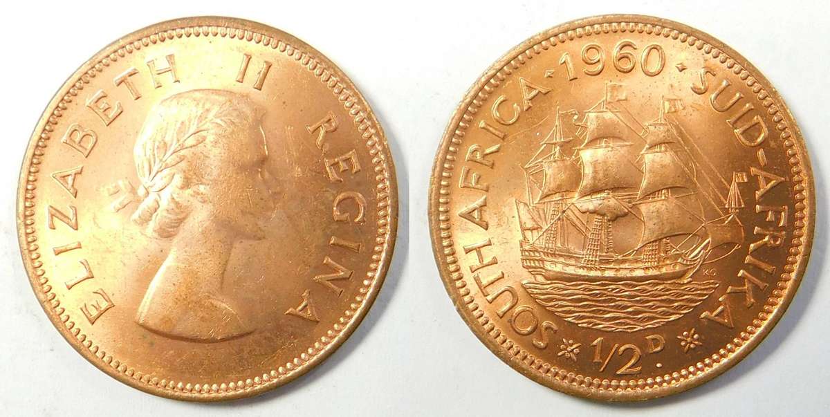 Union of SA Half Penny 1960 (UNC)