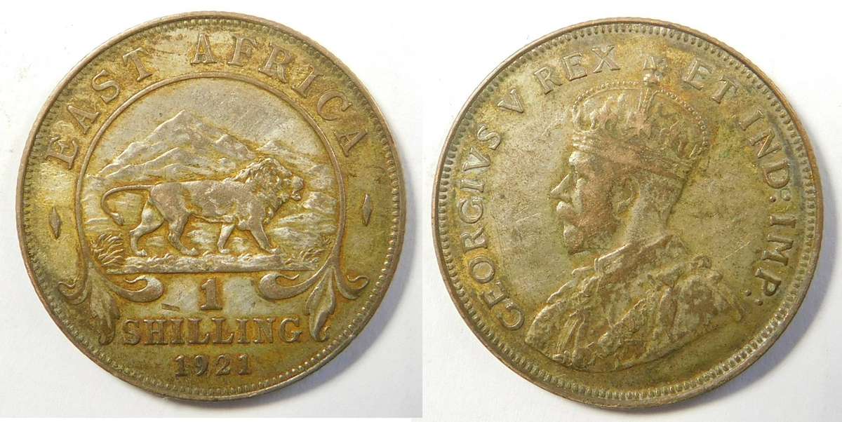 British East Africa .250 Silver Shilling 1921