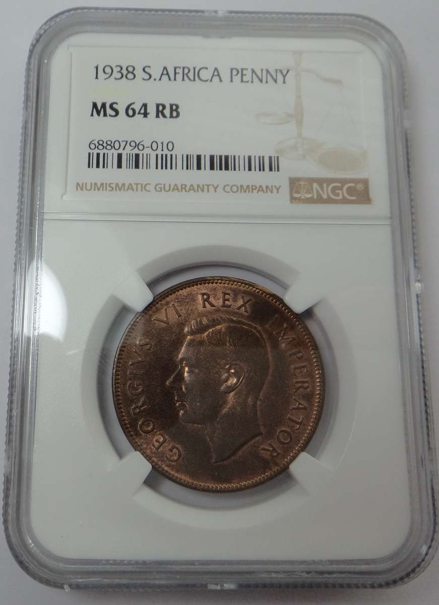 1938 Penny: NGC graded MS 64 RB