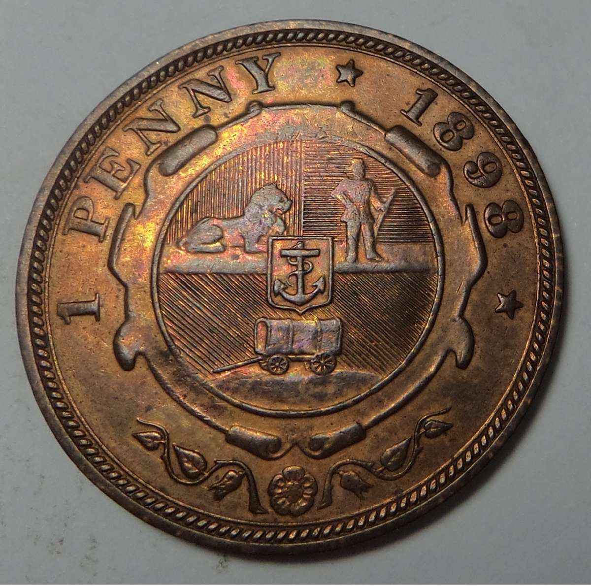 Paul Kruger Penny of 1898 (Lustrous High Grade)
