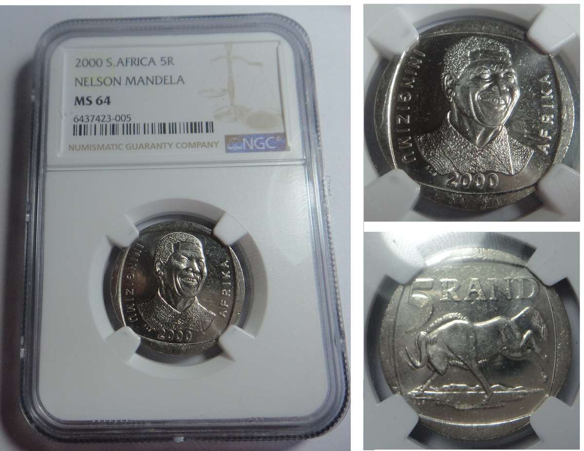 RSA: Mandela R5 of 2000: NGC MS 64