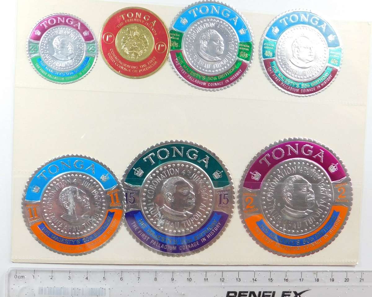 Collection of Palladium Commemorative Stamps of Tonga