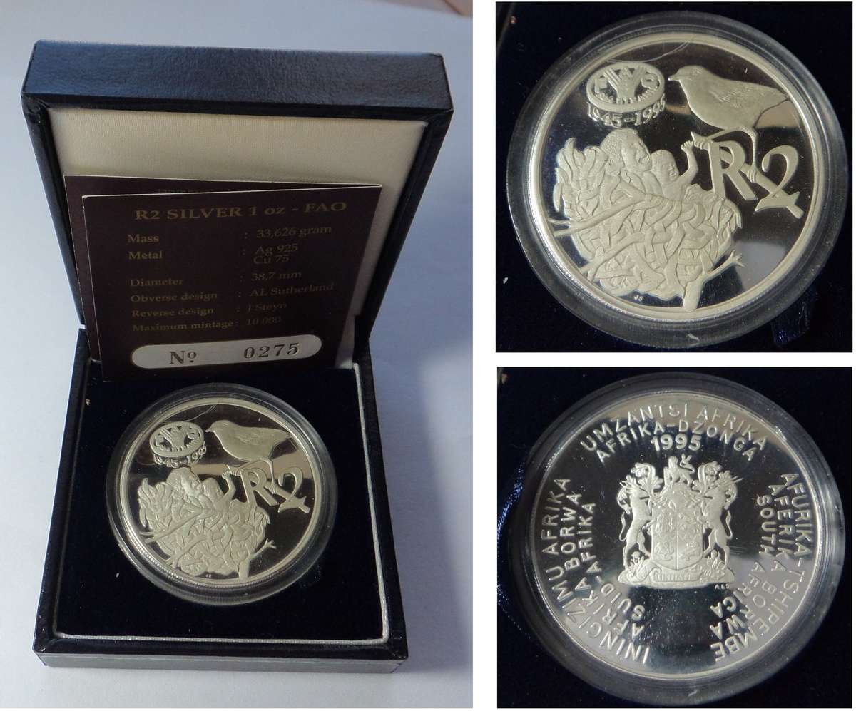 RSA: Silver proof R2 Crown (FAO)