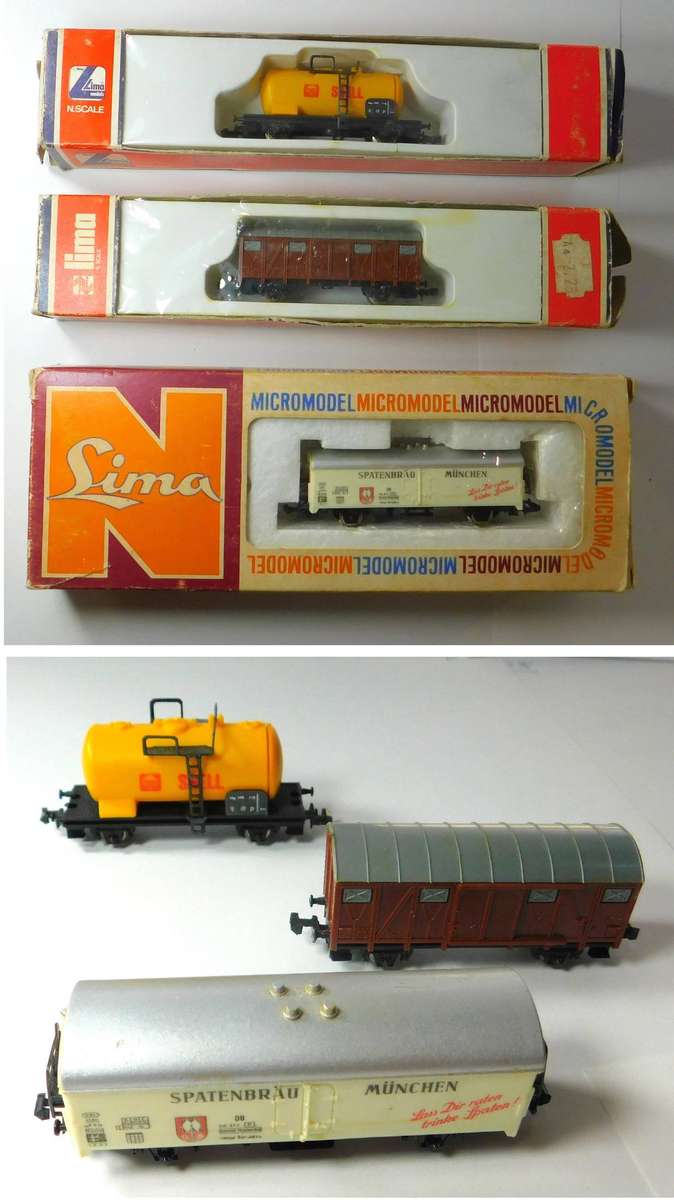 Three Vintage Mini Train Pieces