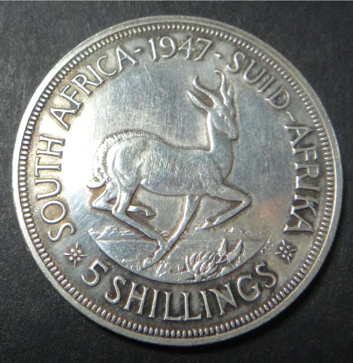 Union of SA Crown (5/-) of 1947 (cleaned)