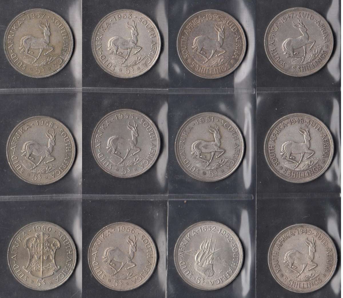 Union of South Africa: Crown (5/-) Collection 1947-1960