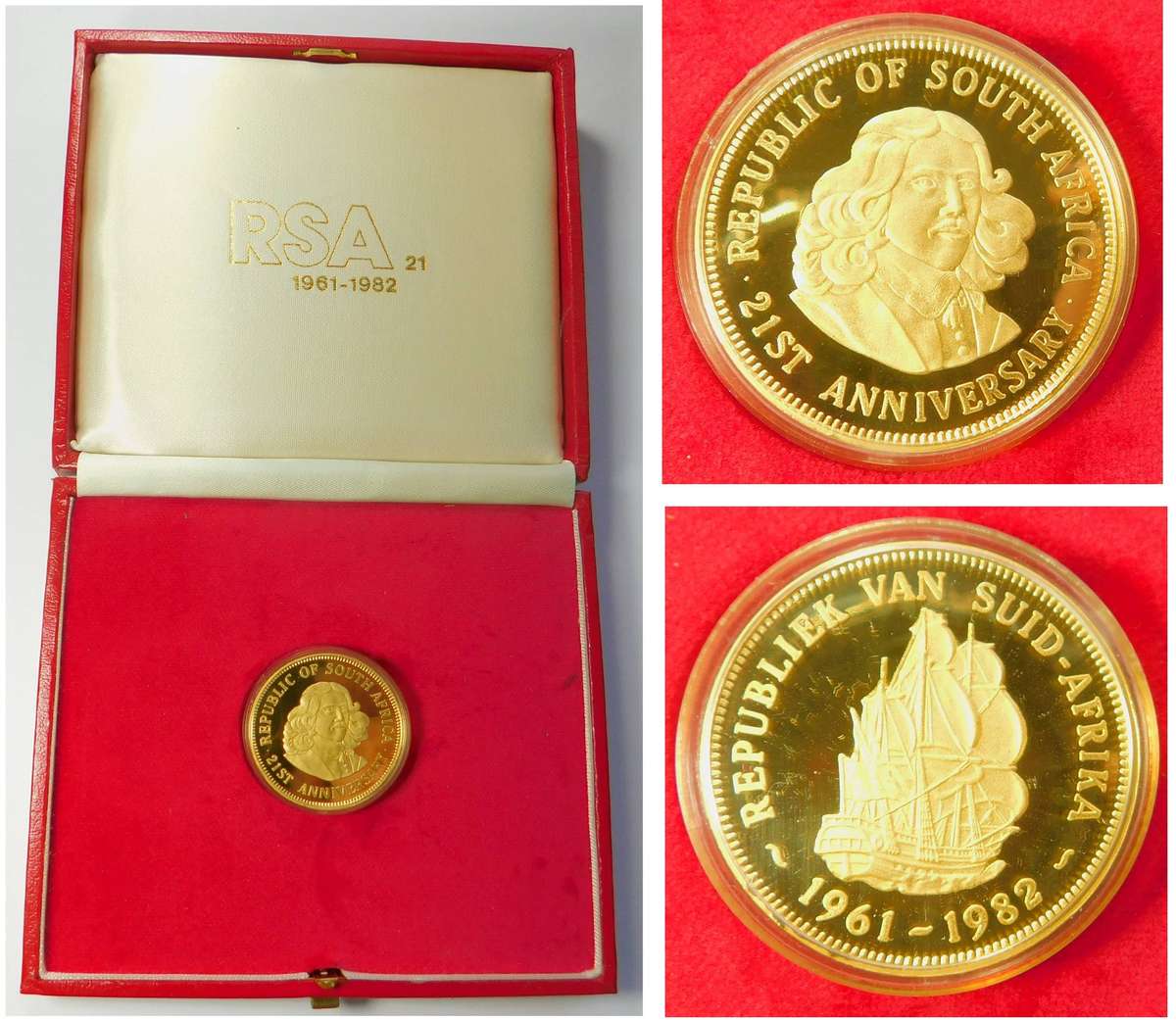 Proof 1OZ GOLD Jan van Riebeeck Medallion 1981