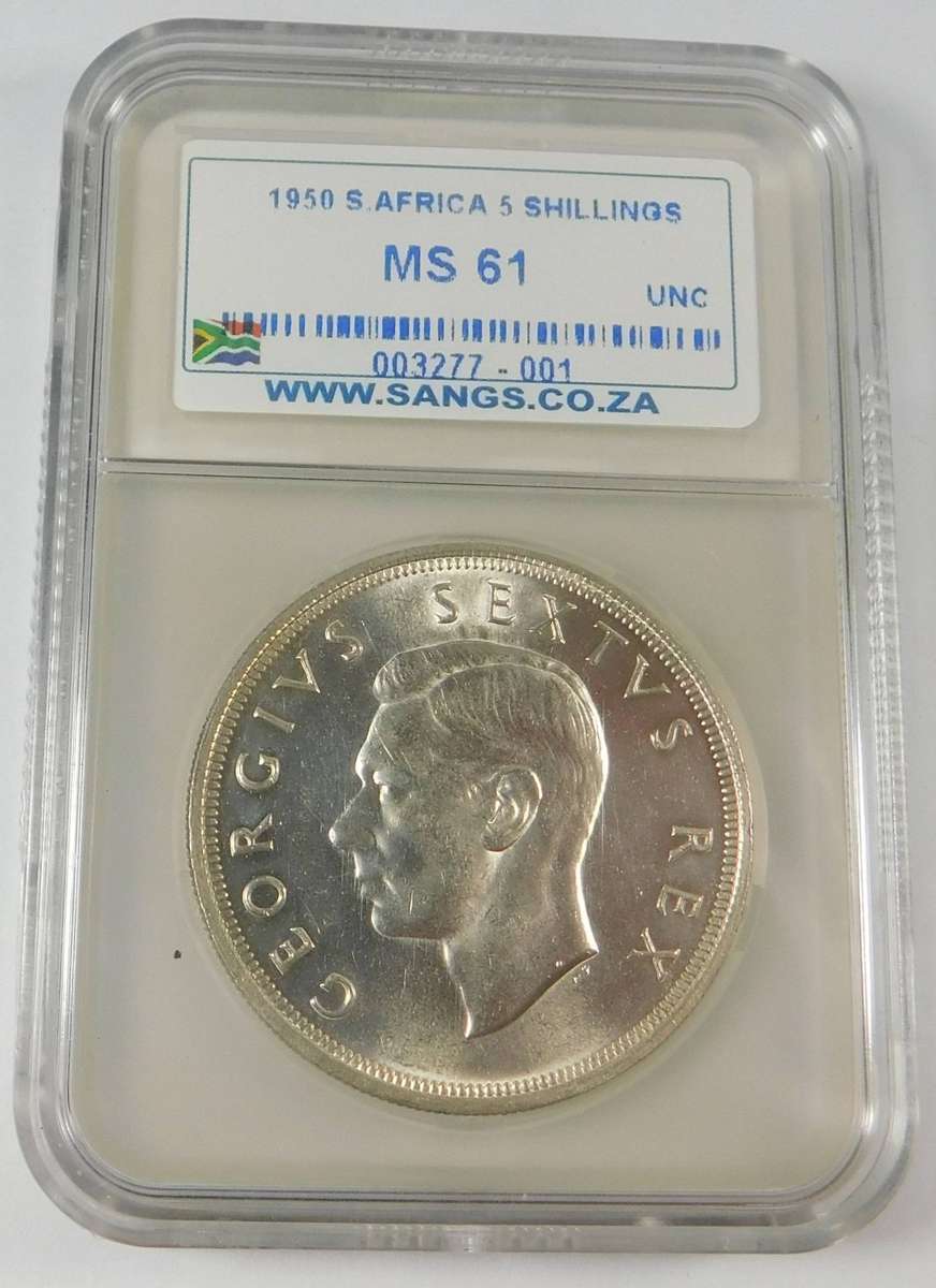 1950 SA 5-Shillings: Sangs MS 61