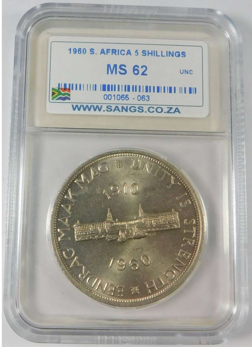1960 SA 5-Shillings: Sangs MS 62