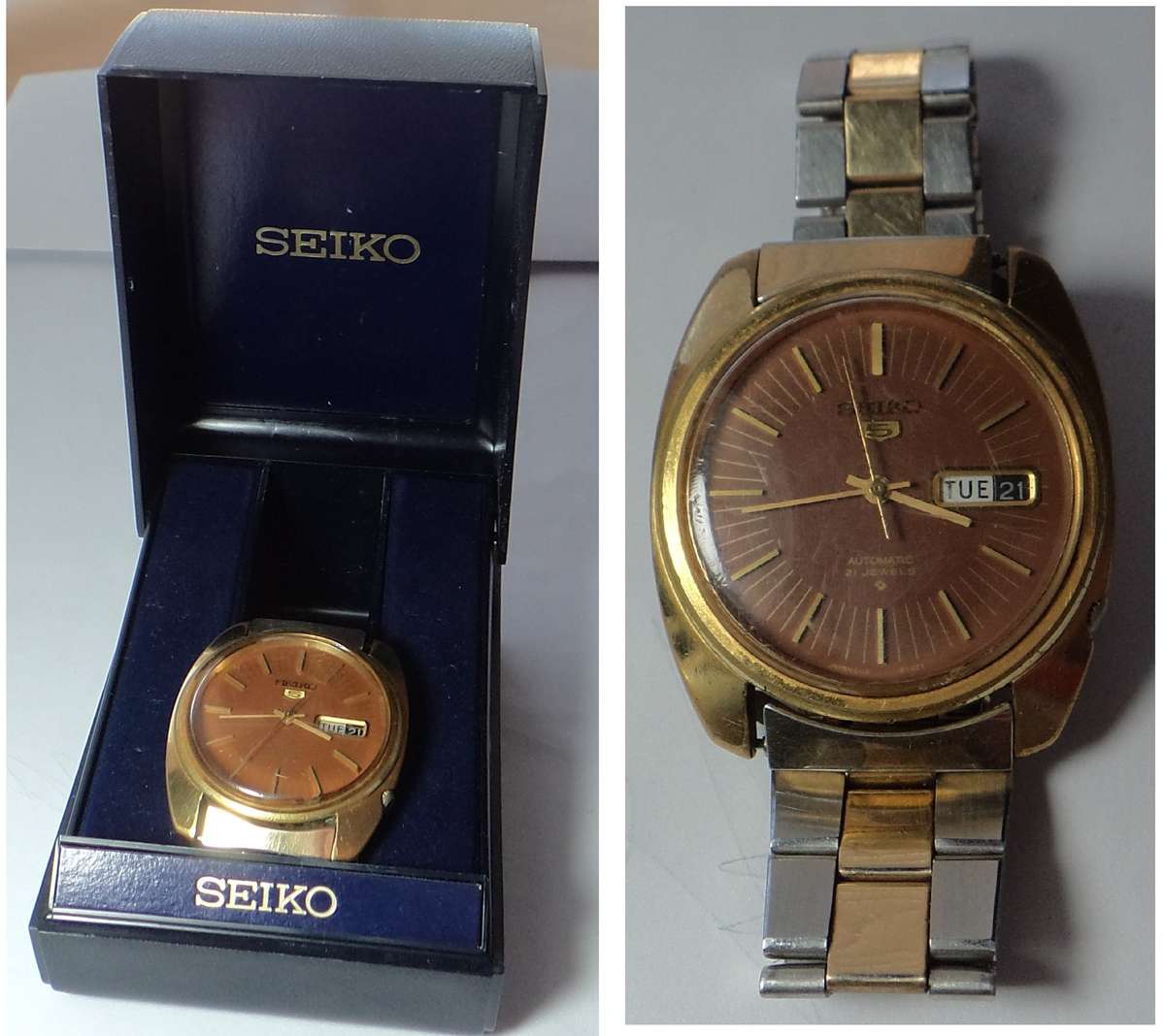 Vintage Seiko Men's Watch with 21 Jewels