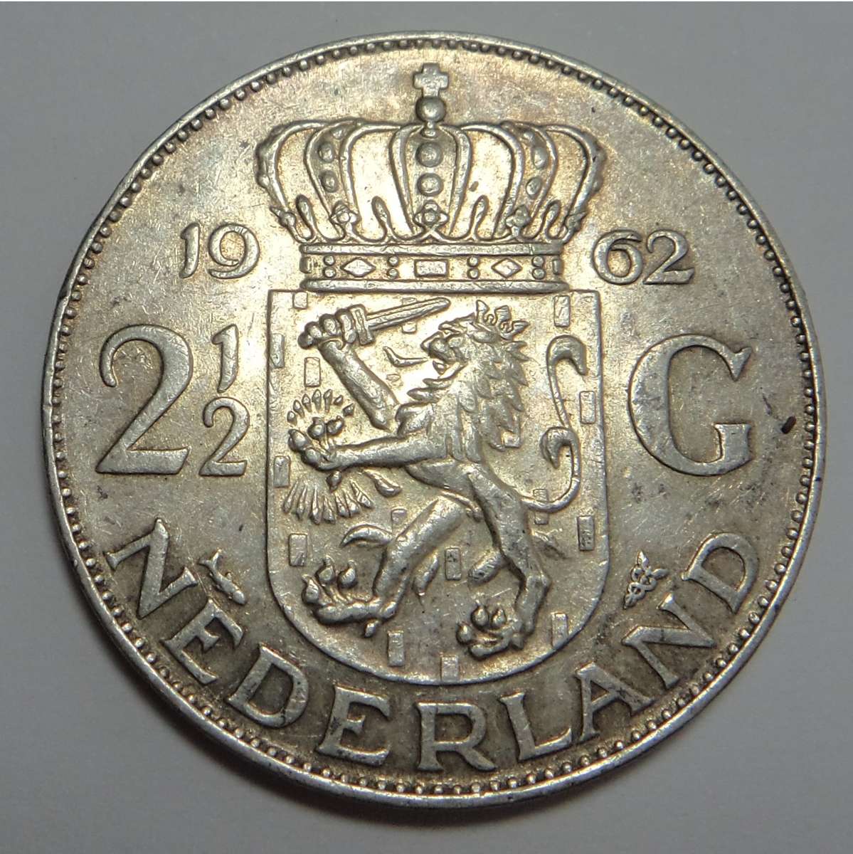 Netherlands: Juliana Silver 2½ Gulden of 1962