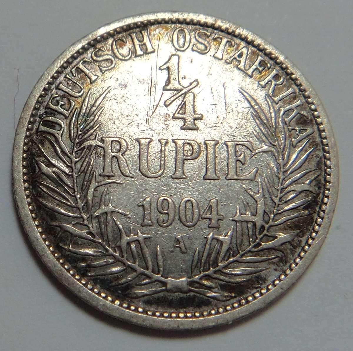German East Africa Quarter Rupie 1904 (A)