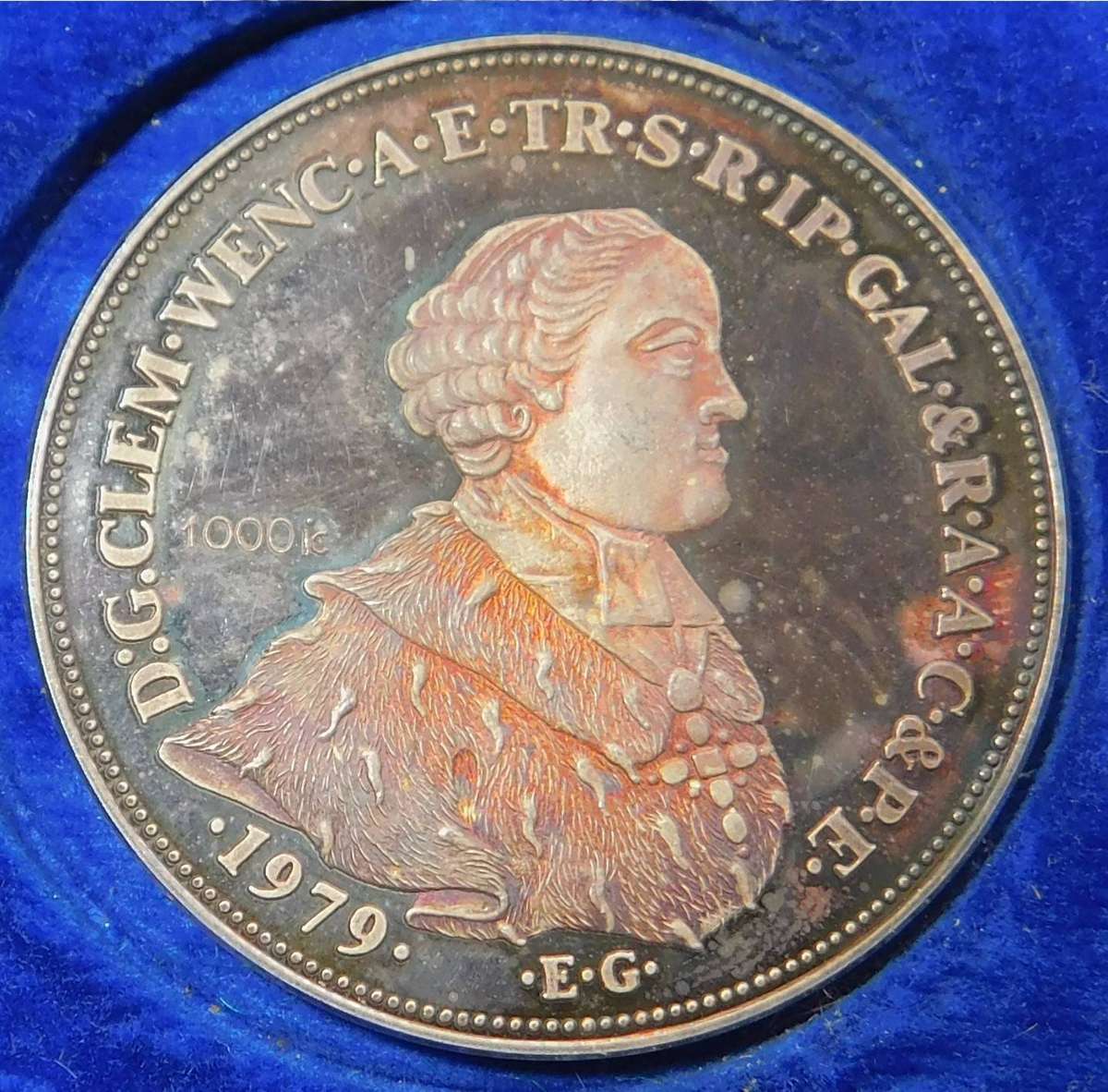 Proof Silver 20 Marck: Clemens Wenceslaus of Saxony (17391812)