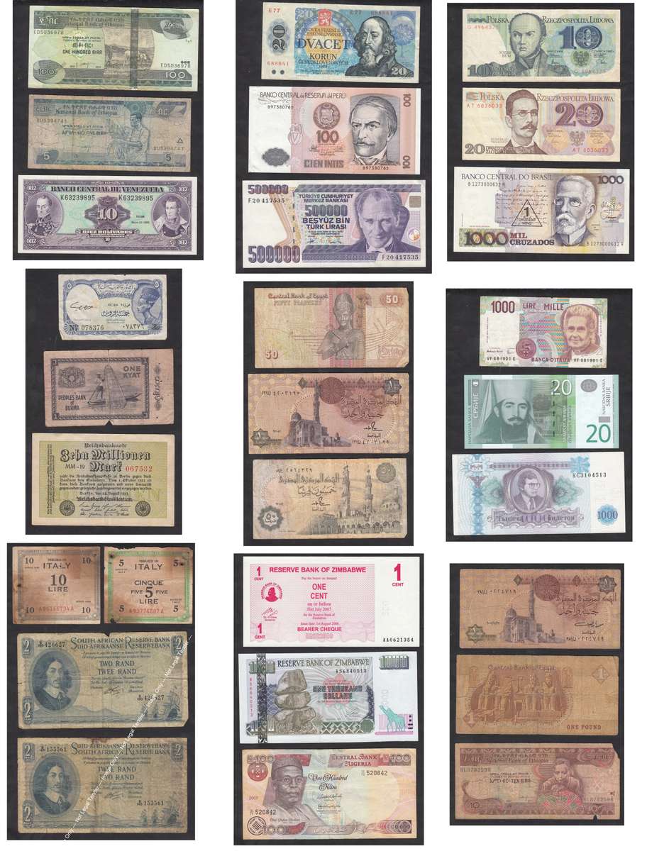 Collection of Banknotes of the World since 1923