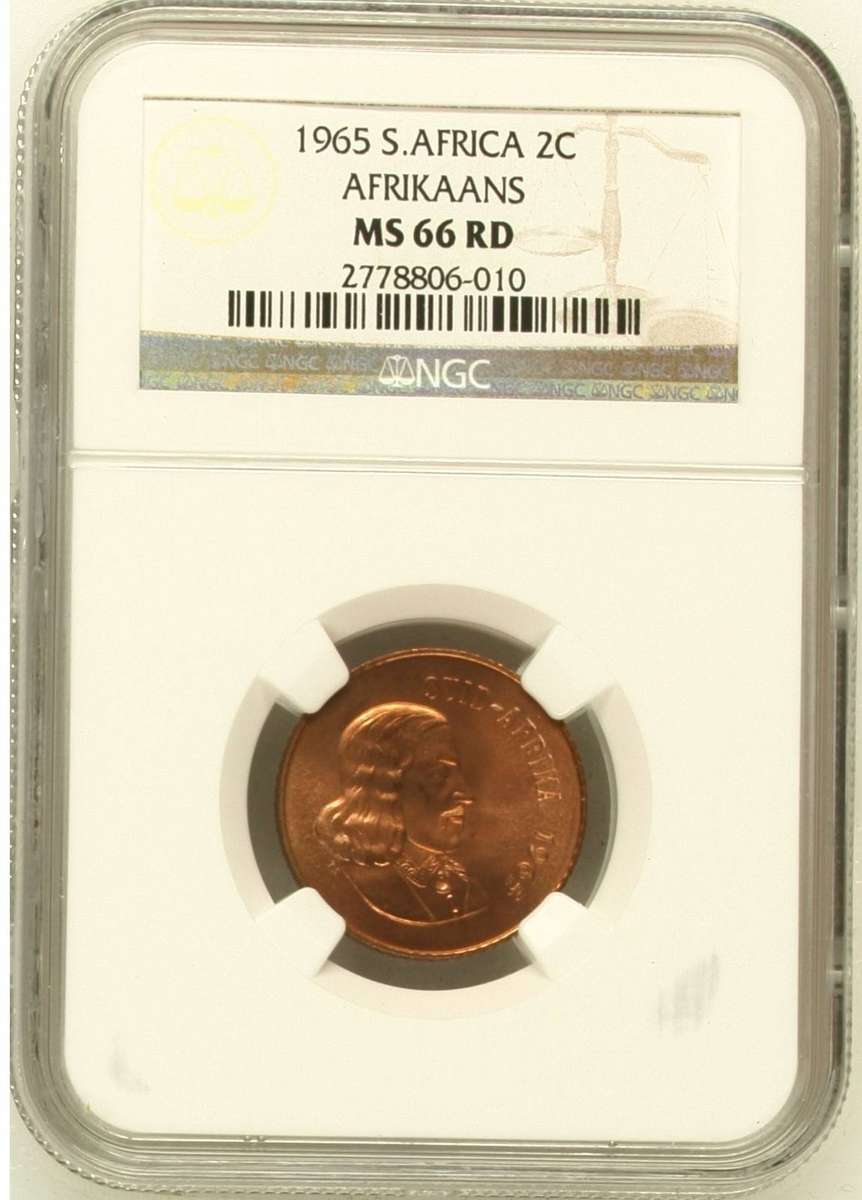 RSA 2c 1965 (Afrikaans) NGC MS 66 (Red)