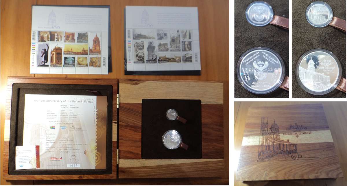 100 Year Anniv. of the Union Buildings Coin & Stamp Set