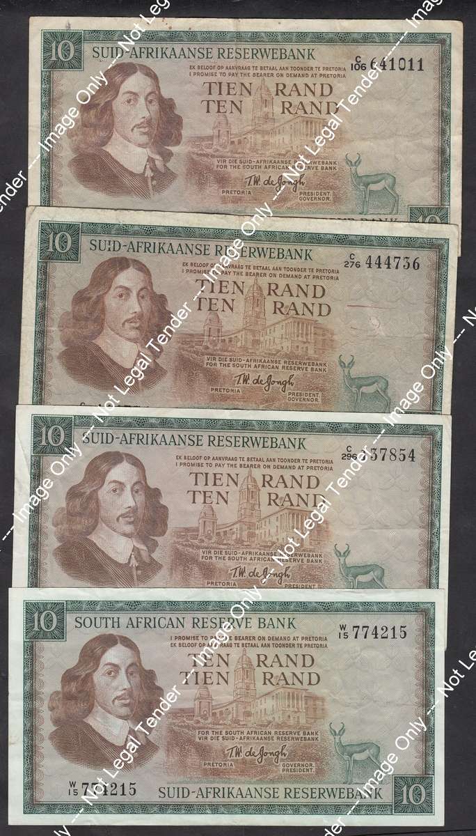 TW de Jong: 4 x R10 notes incl. a W15 replacement
