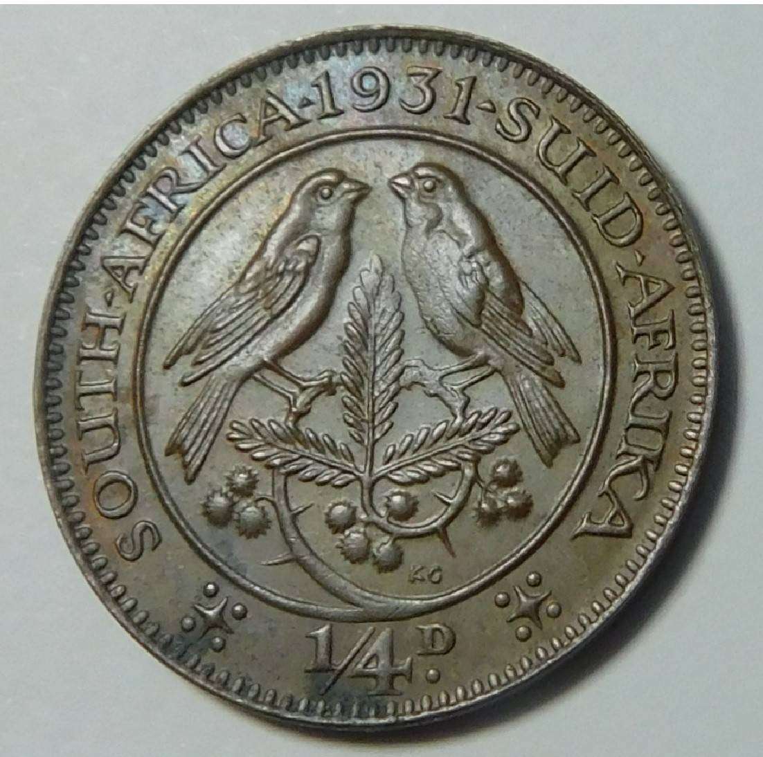 1931 Suid-Afrika ("S" not "Z") Farthing (High Grade)