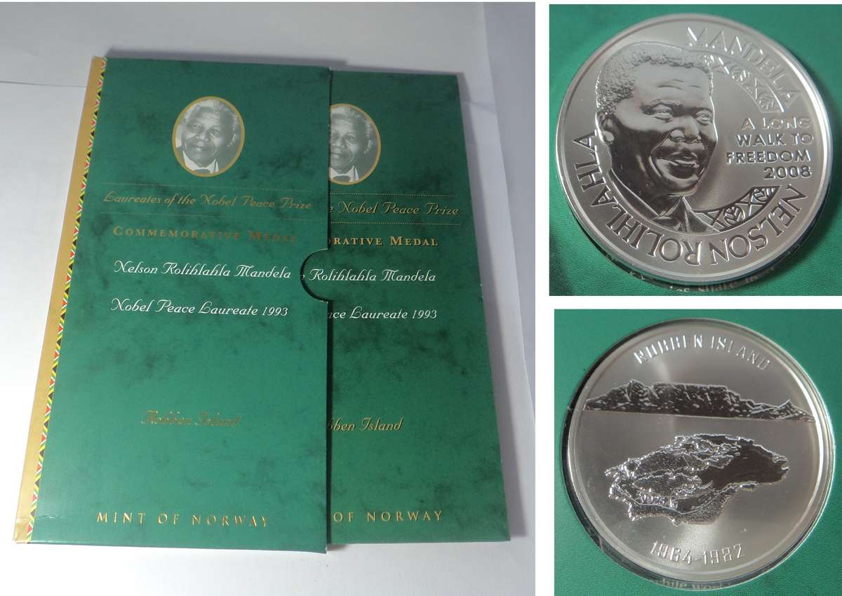 Mint of Norway:  Silver 1 Oz Mandela Medal of 2009