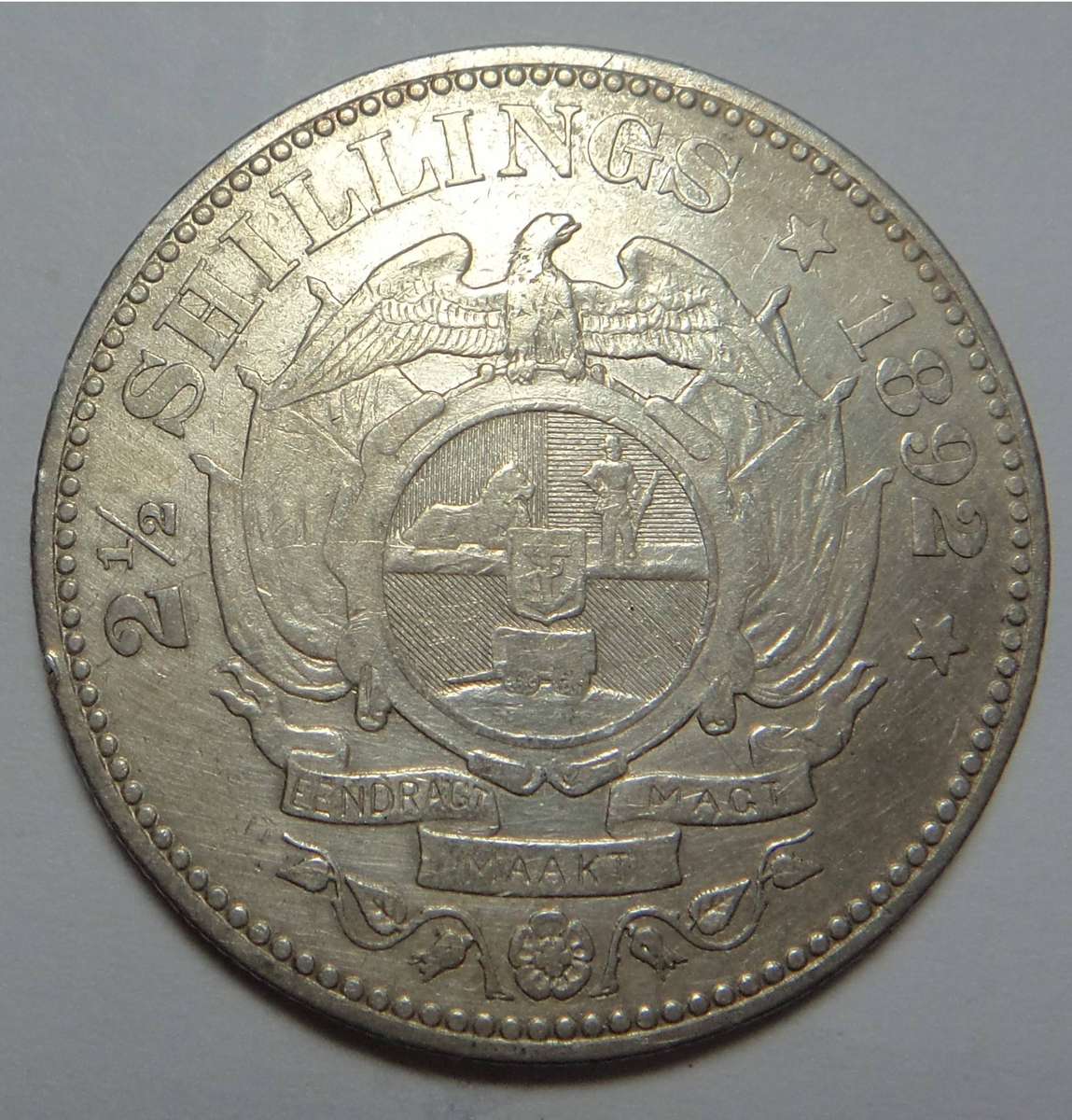 Paul Kruger Half Crown (2/6-) 1892
