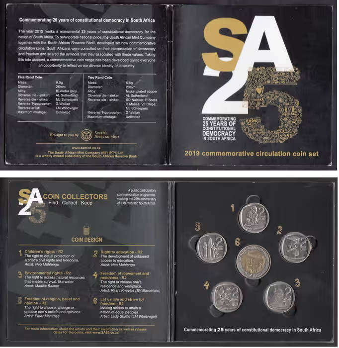 2019 South African Commemorative Circulation Coin Set (10 sets available)