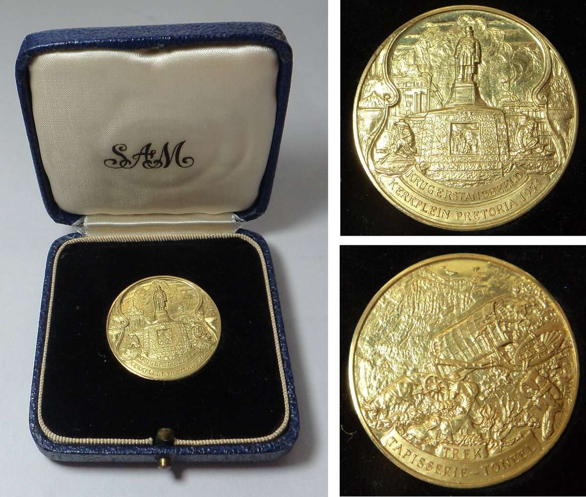 Mayor CJH Patmore Fund 18ct GOLD MEDAL for Kruger Statue