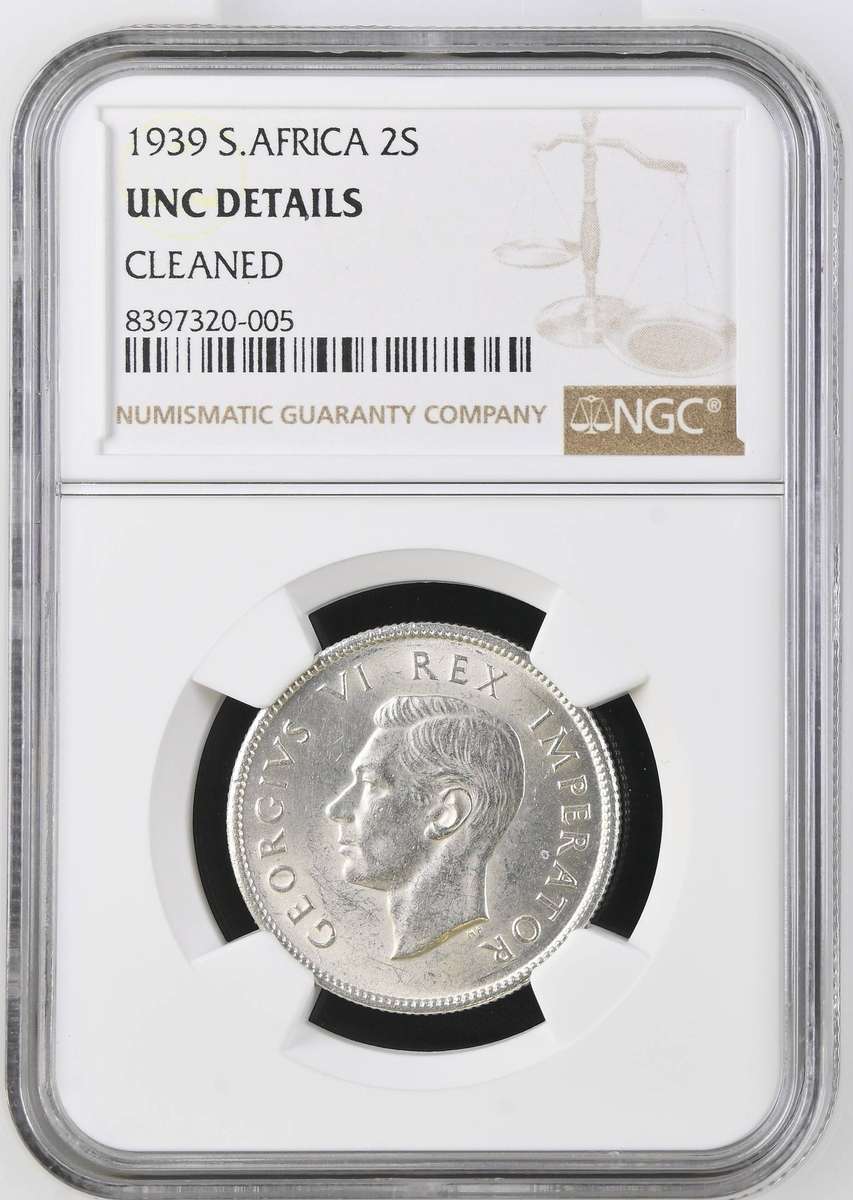 Union of SA: 2-Shillings of 1939: NGC UNC details