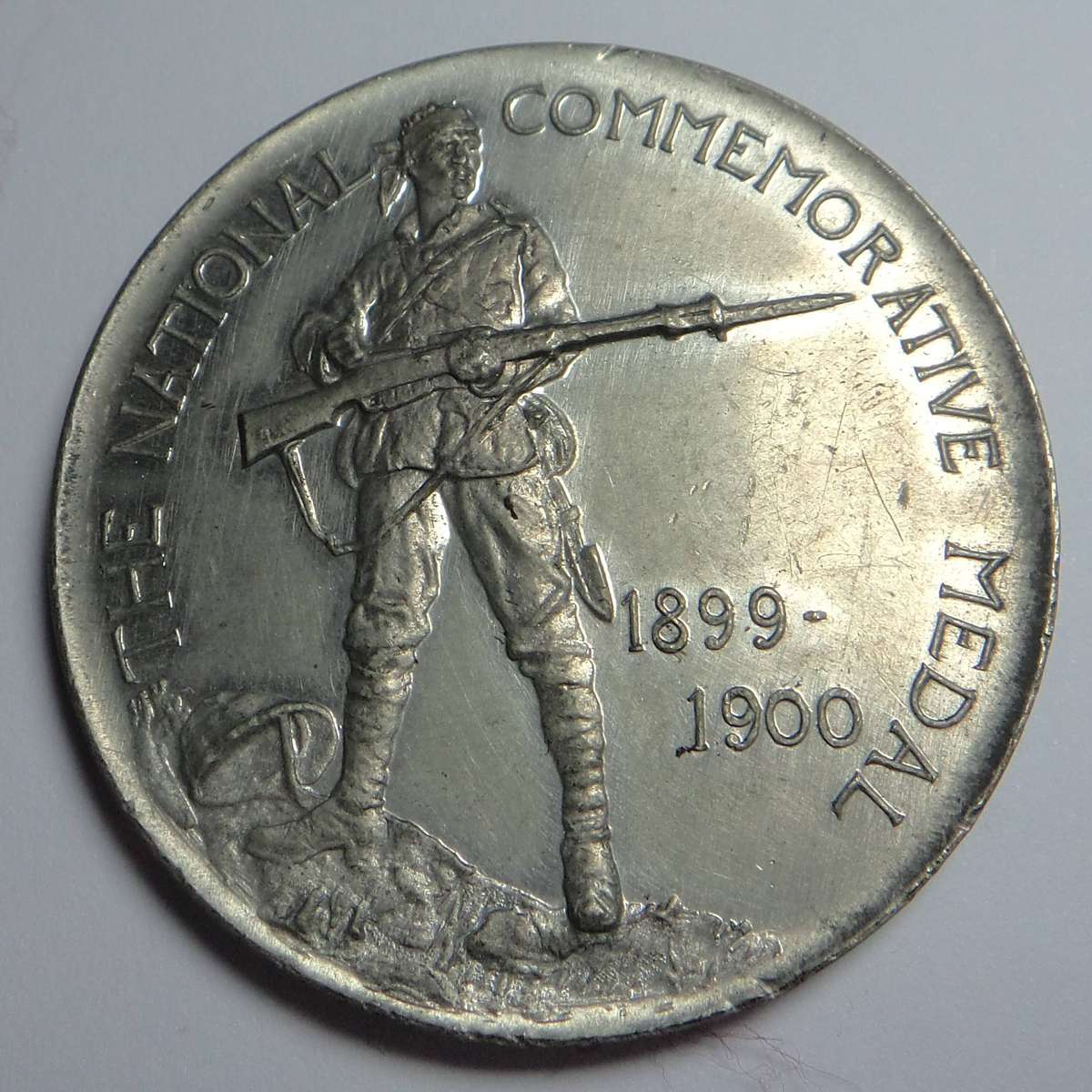Boer War Absent Minded Beggar (White Metal)