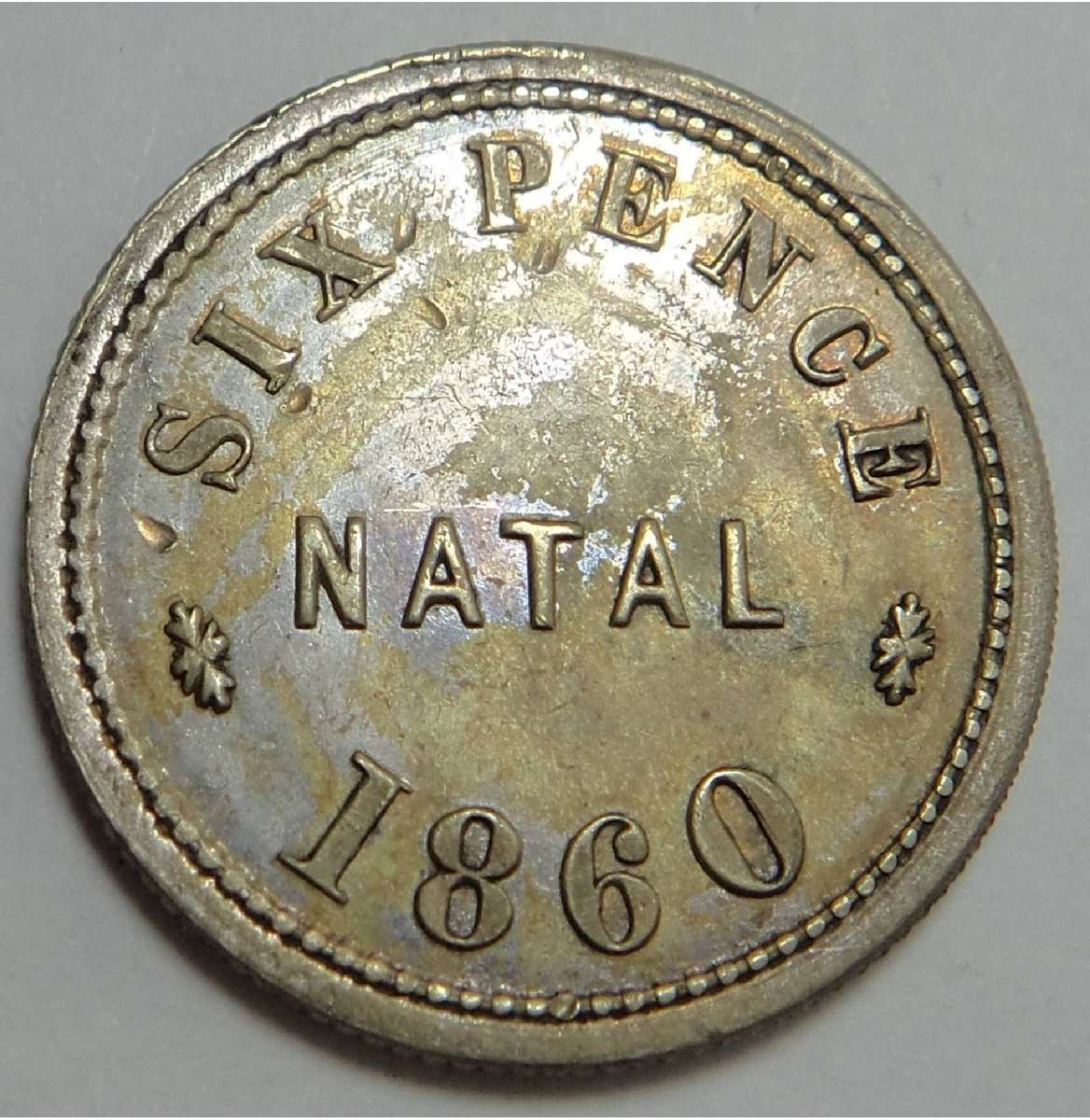 Durban Club 1860 6d (MTB # MB645) Cat. Value R5000