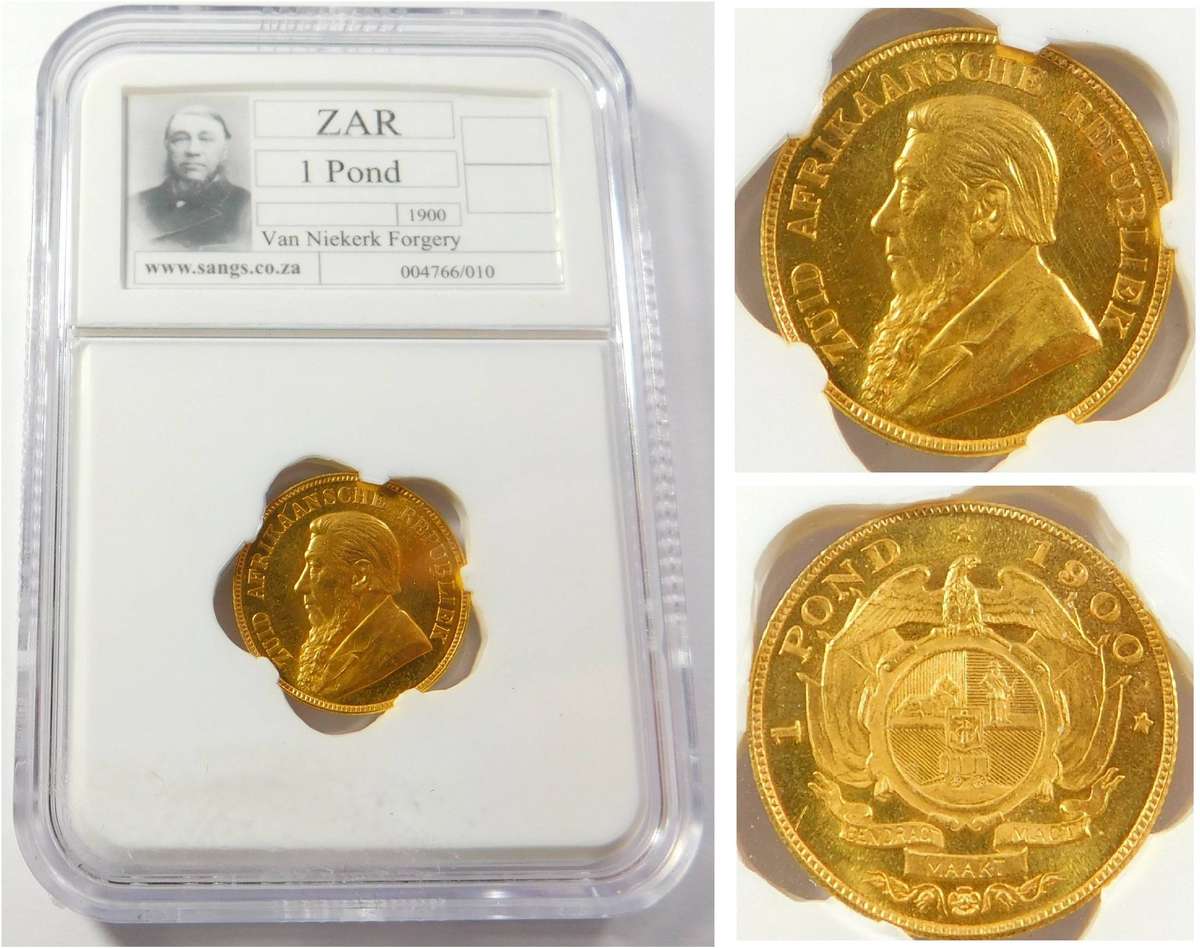Paul Kruger ZAR Pond 1900: VN Forgery: Sangs Verified