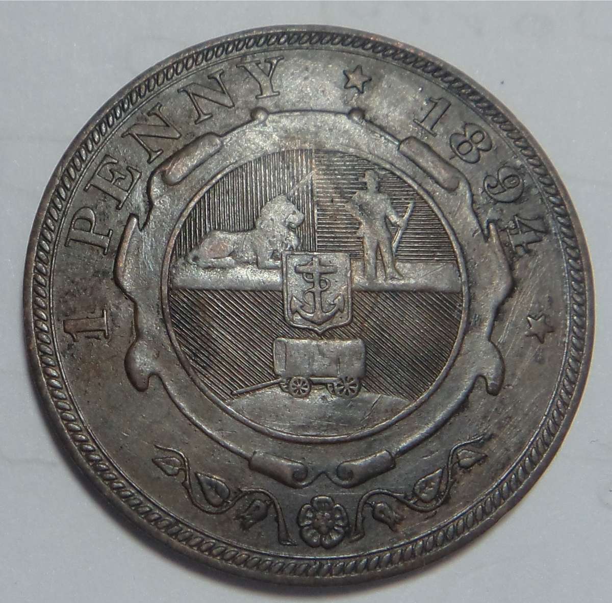 1894 Penny of Paul Kruger (ZAR)