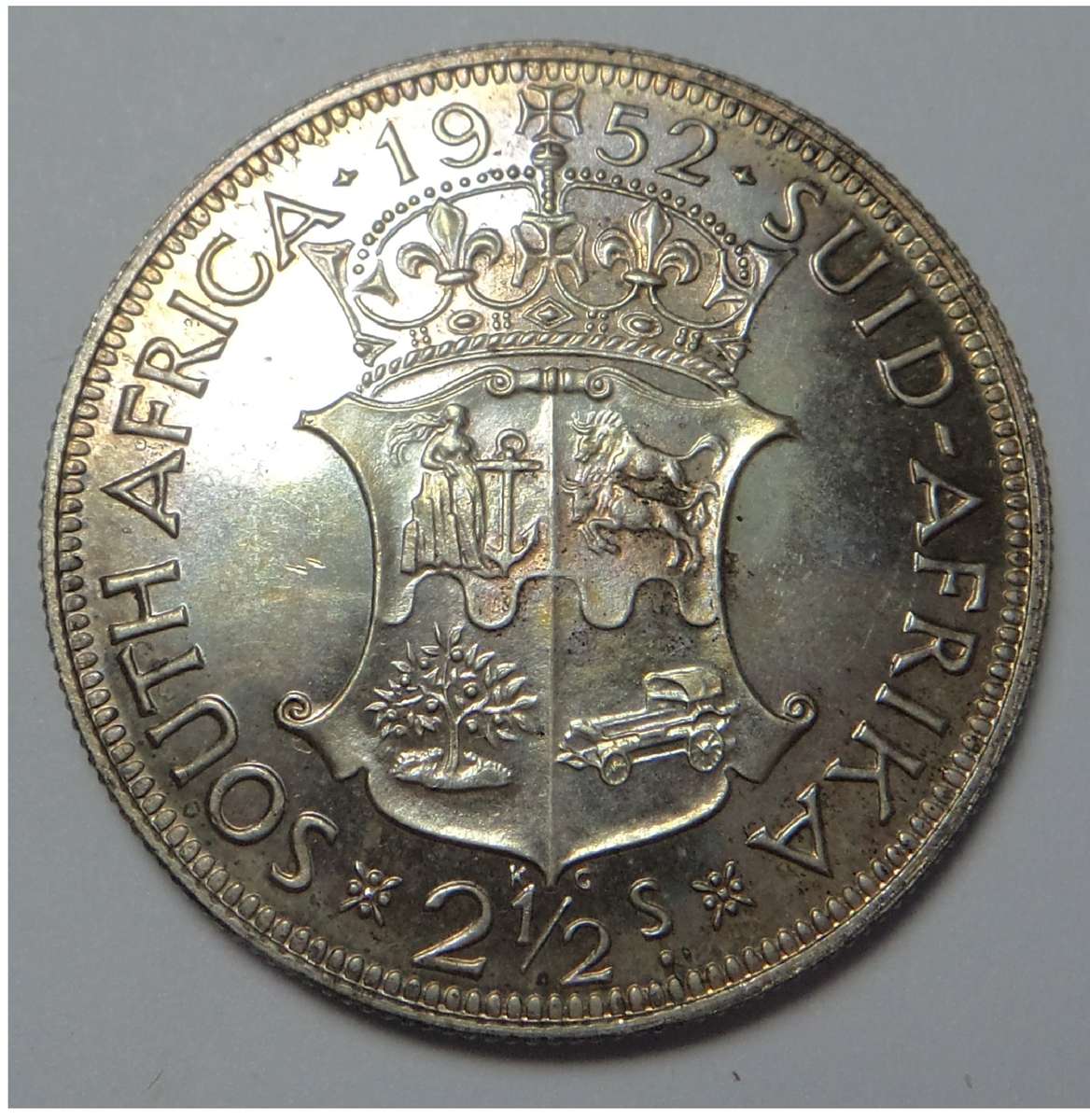 Union of South Africa: Proof Half Crown (2/6-) of 1952